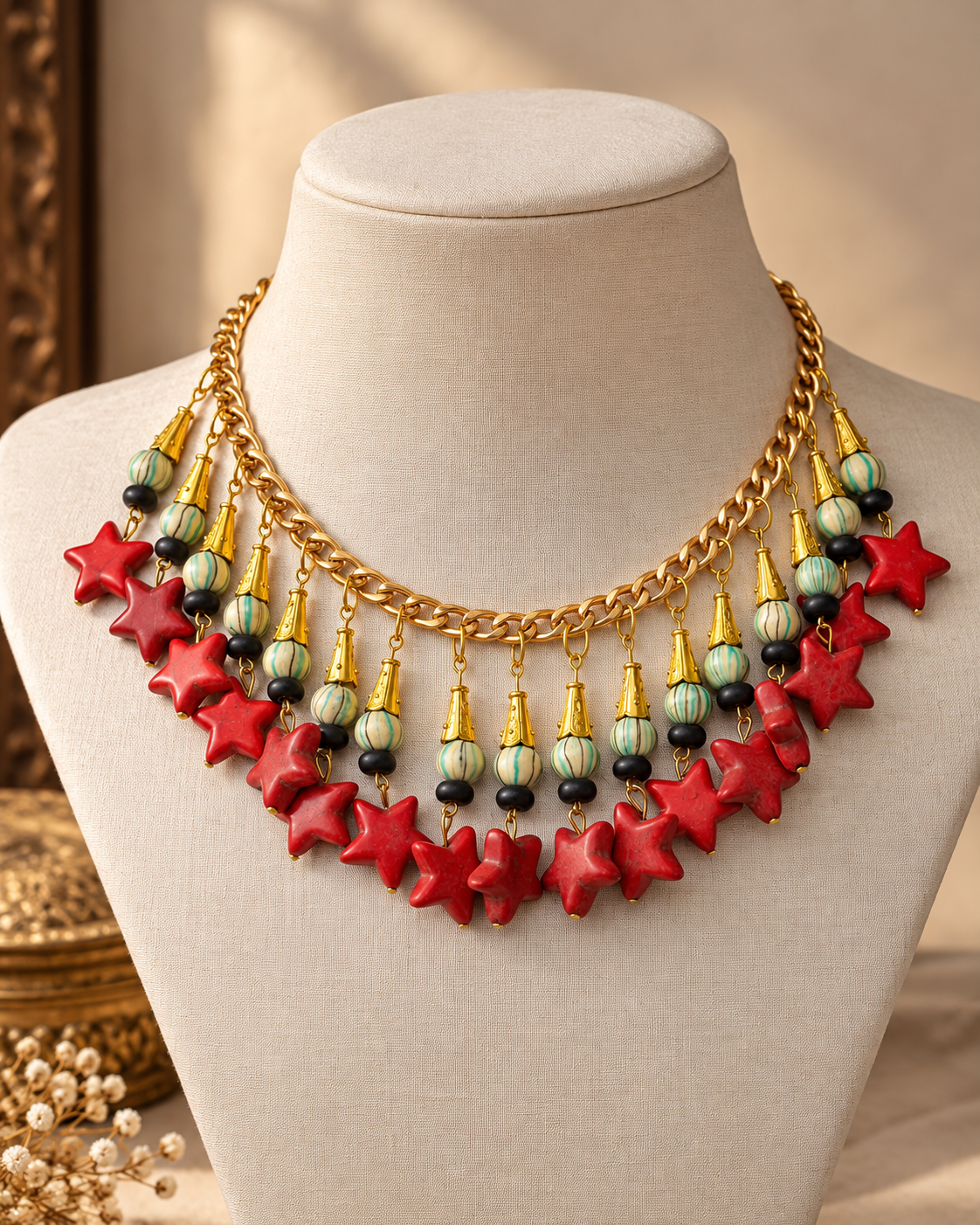 Red N Colors Gemstone Choker