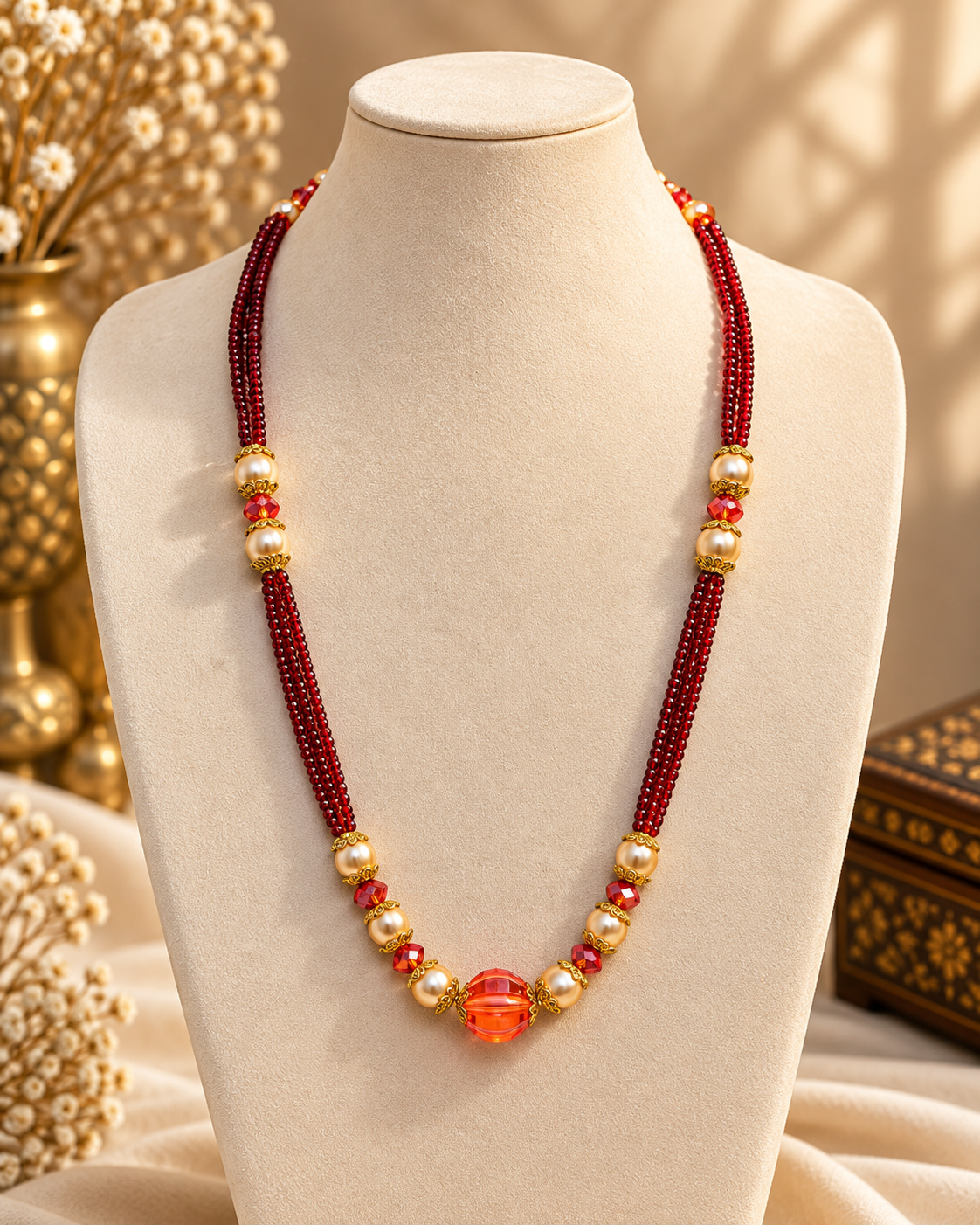 Red Crystals Maala