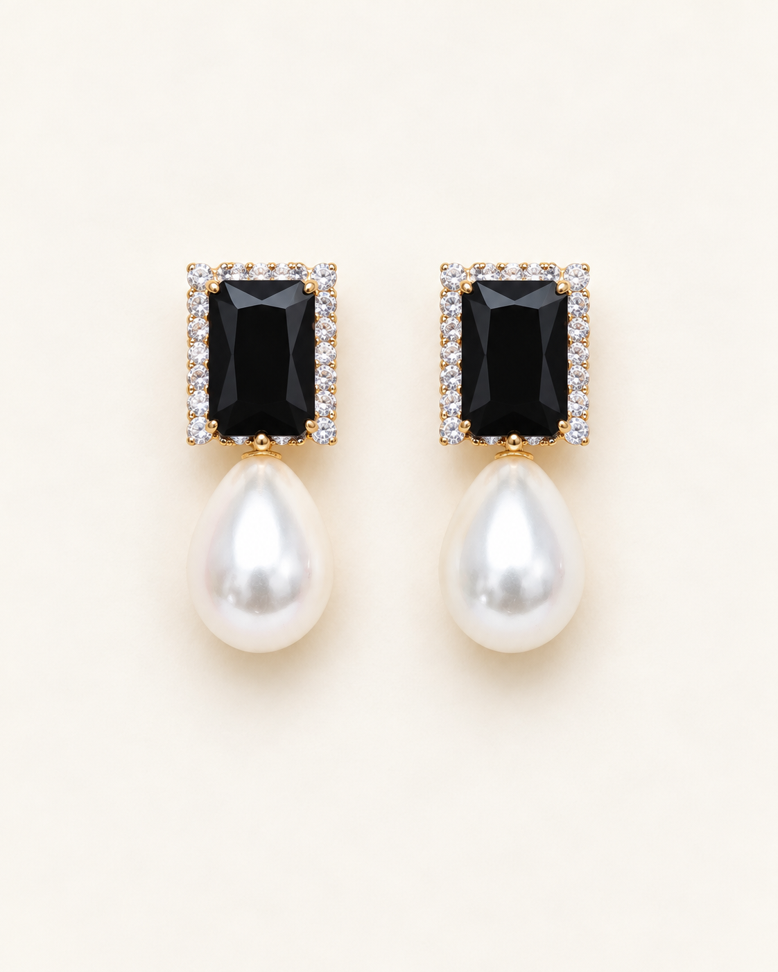 Black N Pearl Earrings