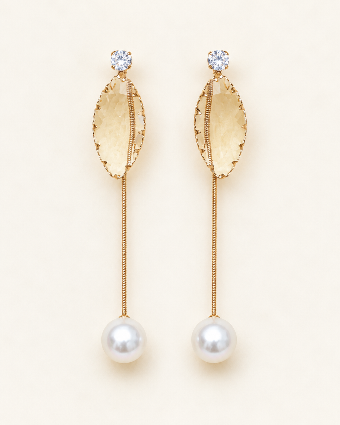 Falling Pearl Earrings