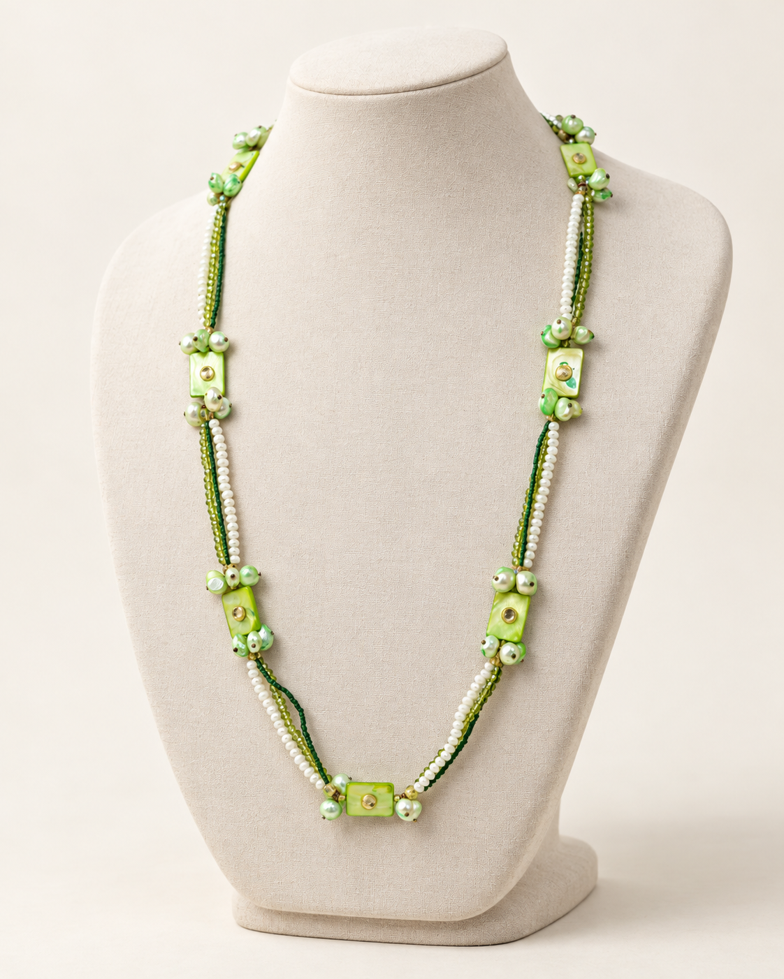 Green N Pearls Maala