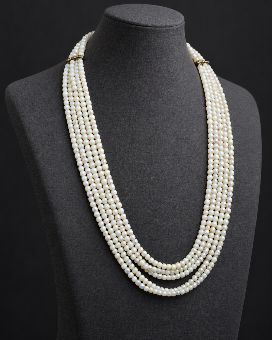 White Layered Maala