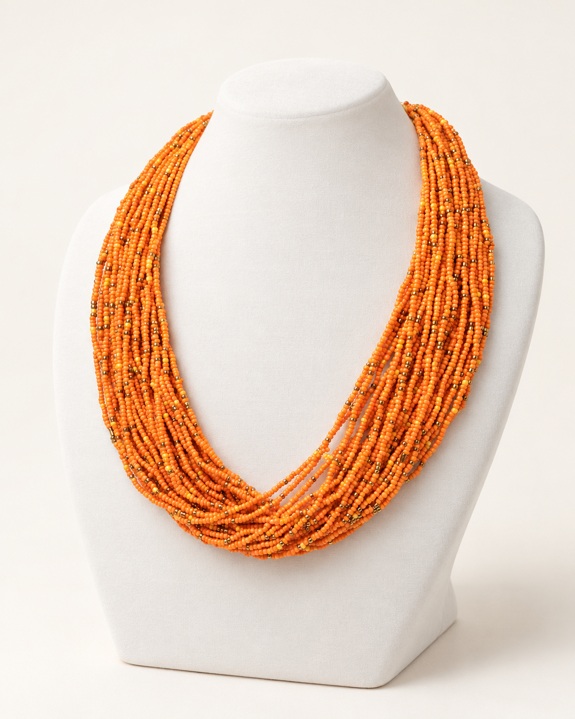 Orange Beads Maala