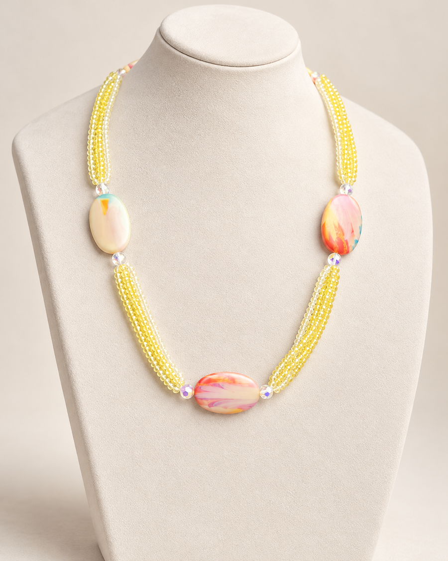 Yellow Crystals Maala