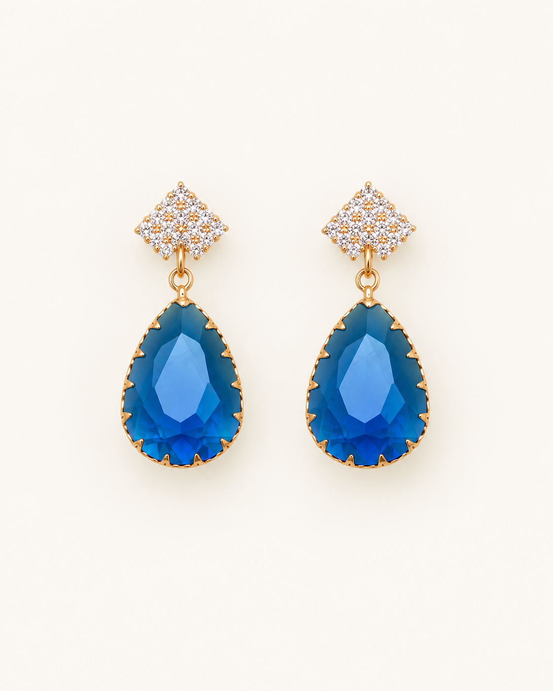 Blue Crystal Earring