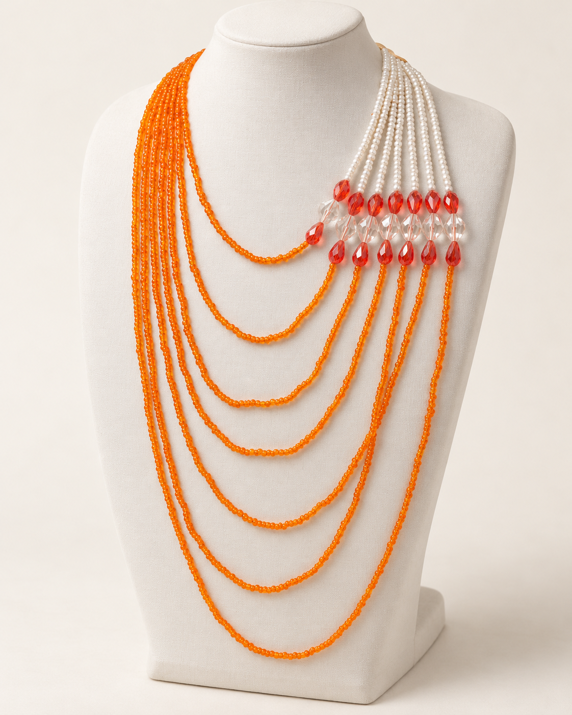 Orange N White Maala
